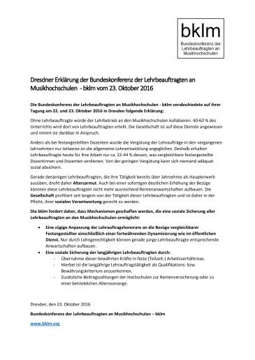 Cover Dresdner Erklärung