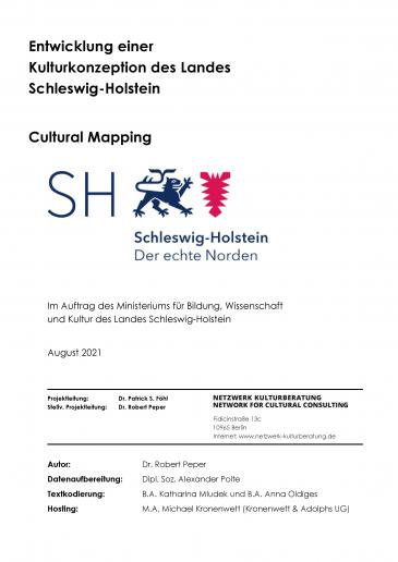 Cover Kulturkonzeption Schleswig-Holstein