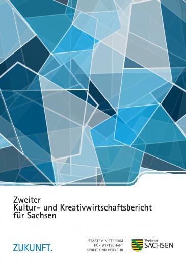 Cover des Zweiten Kultur- und Kreativwirtschaftsberichtes für Sachsen