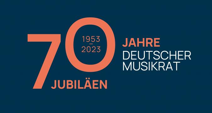 Logo: 70 Jahre Deutscher Musikrat - 7 Jubiläen