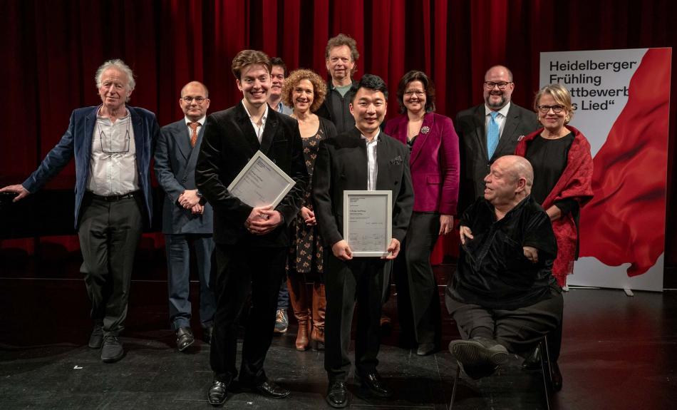 Preisträger und Jury des Heidelberger Frühling Wettbewerbs "Das Lied" 2023
