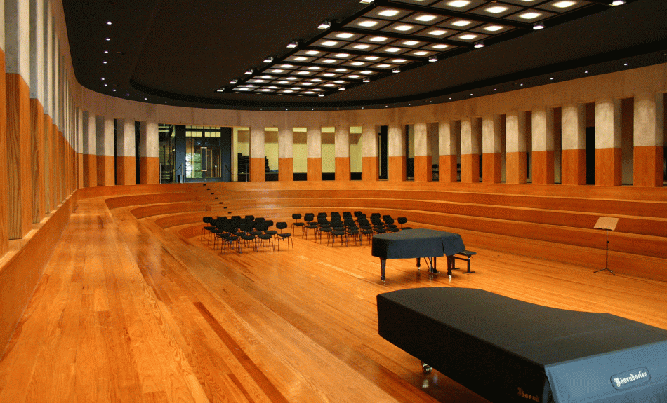 Konzertsaal des Musikgymnasiums Schloss Belvedere