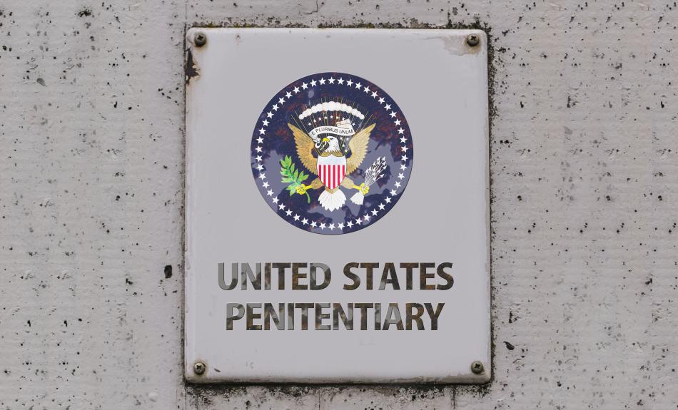 US-amerikanisches Gefängnisschild