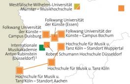 Topografie: Ausbildungsstätten für künstlerische Studien