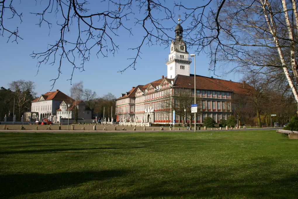 Außenansicht Bundesakademie für Kulturelle Bildung Wolfenbüttel, Akademiesitz Schloss Wolfenbüttel.