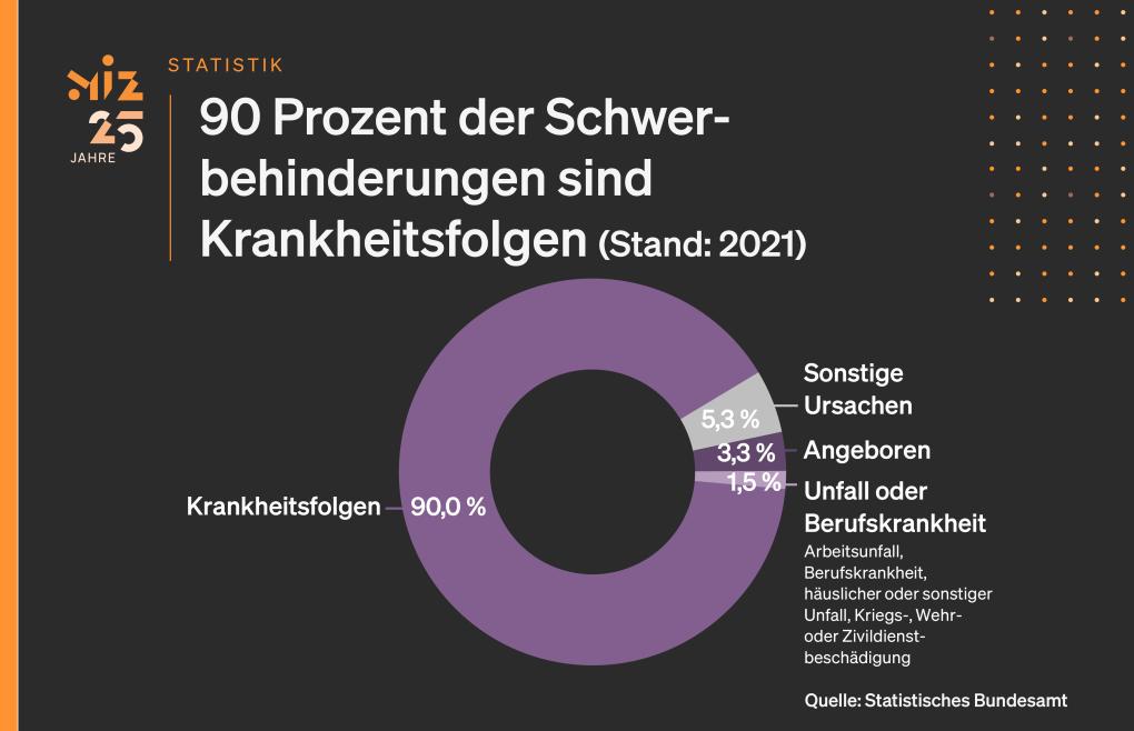 Statistik Arten der Schwerbehinderung in Deutschland (Stand 2021)