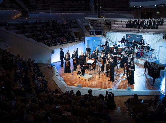 Abbildung: Jugendenesembles im Kammermusikssaal der Philharmonie Berlin